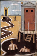 giorgio de chirico cabina con porta rosa Art A4 Photo Print