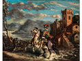 giorgio de chirico cavaliere in costume presso un lago Art A4 Photo Print