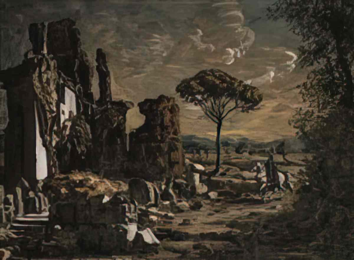 giorgio de chirico cavaliere nelle rovine Art A4 Photo Print
