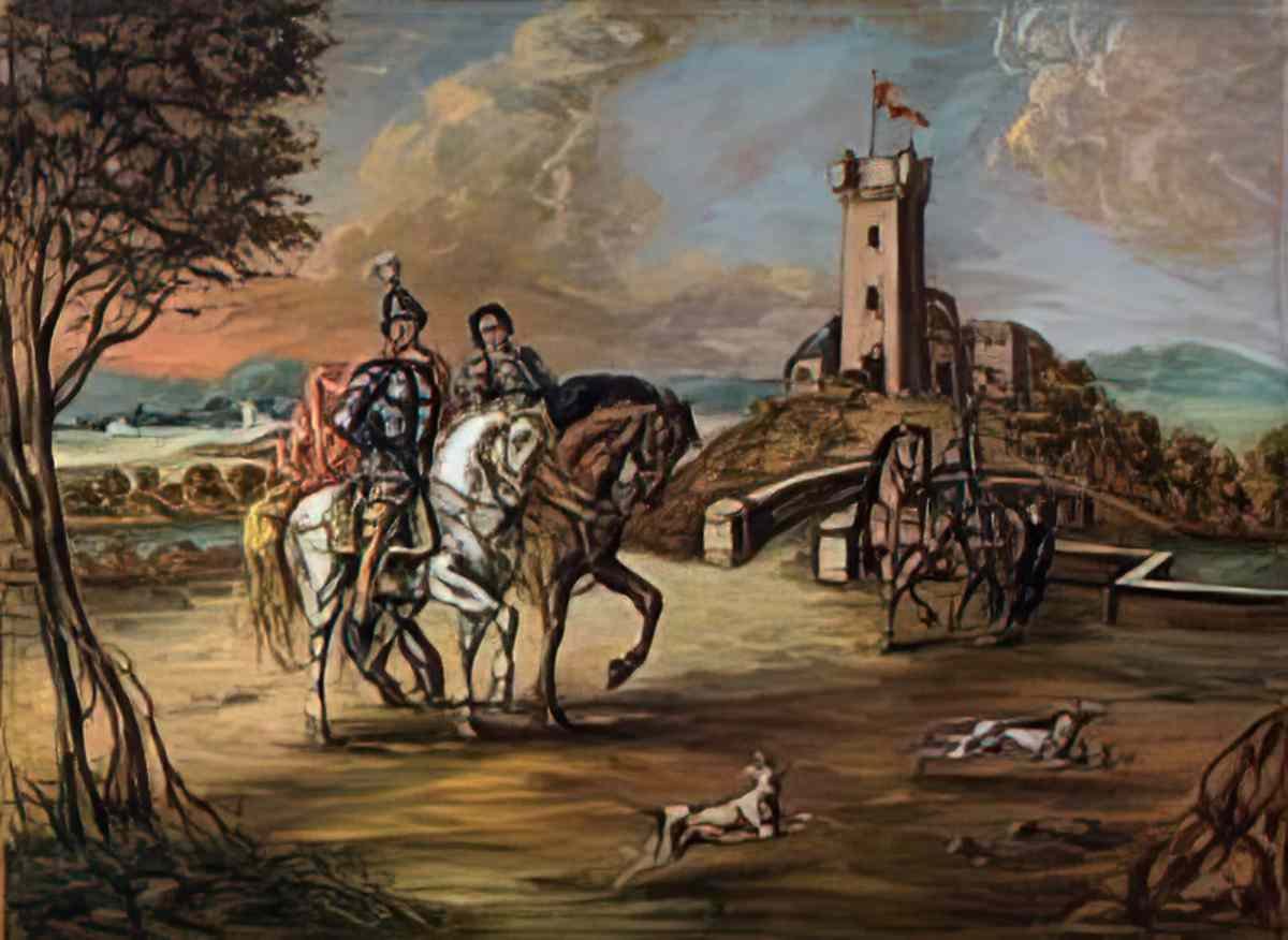 giorgio de chirico accampamento romano in riva al mare Art A4 Photo Print
