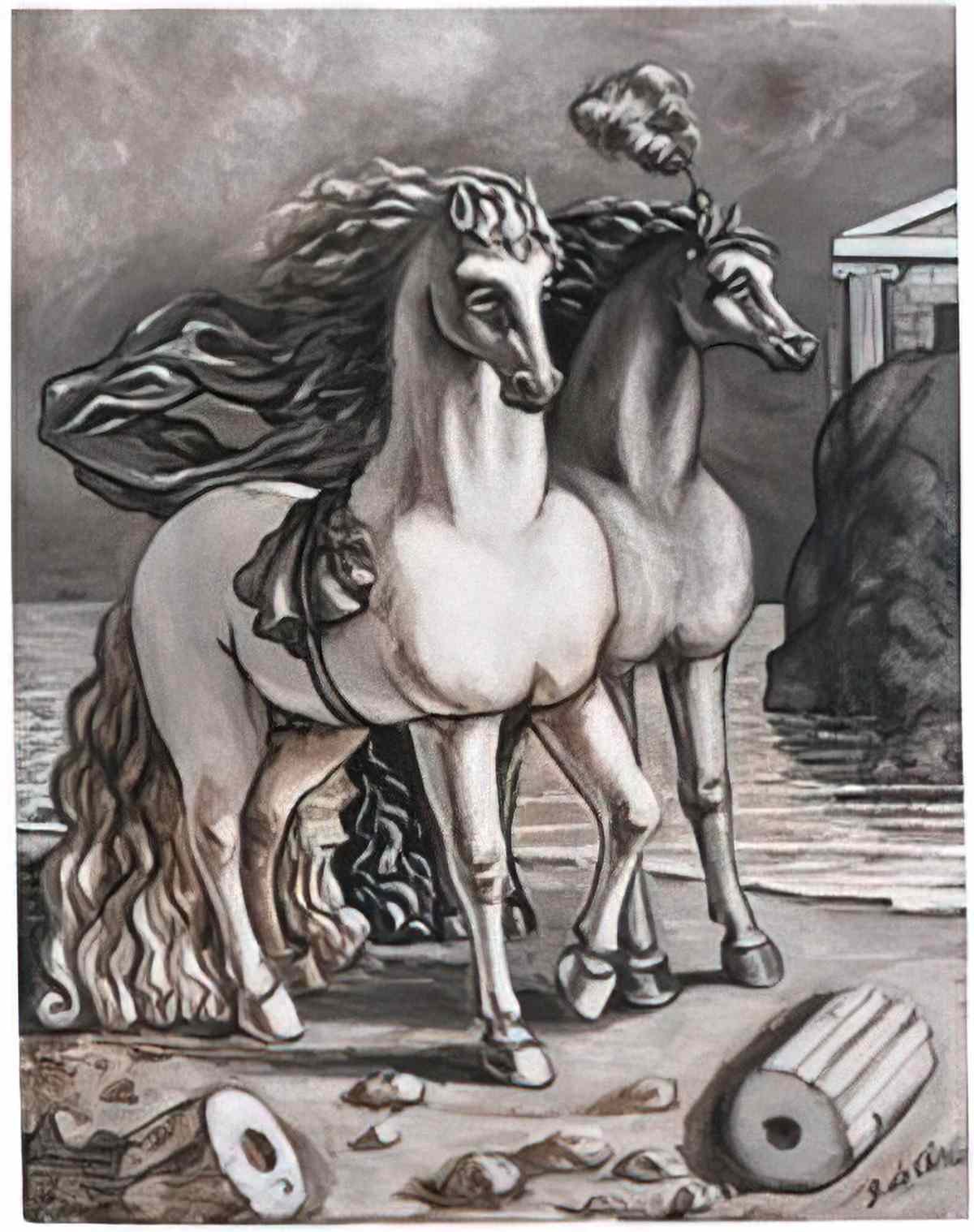 giorgio de chirico appia antica Art A4 Photo Print