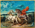 giorgio de chirico autoritratto con manto giallo Art A4 Photo Print