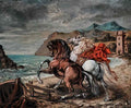 giorgio de chirico cavalli impennati presso un golfo1 Art A4 Photo Print
