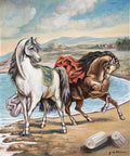giorgio de chirico cavalli in riva al mare12 Art A4 Photo Print