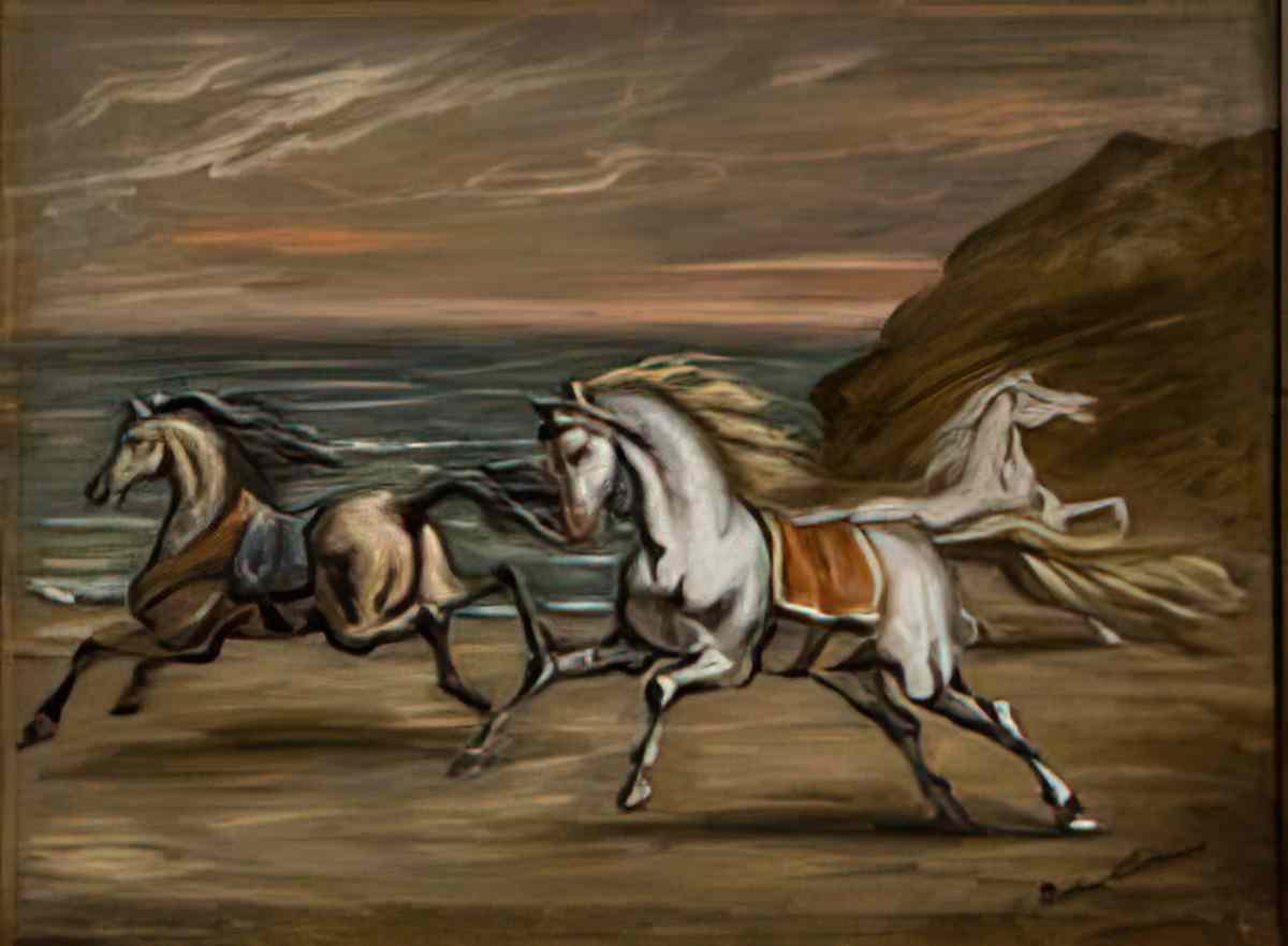 giorgio de chirico cavalli in riva al mare19 Art A4 Photo Print