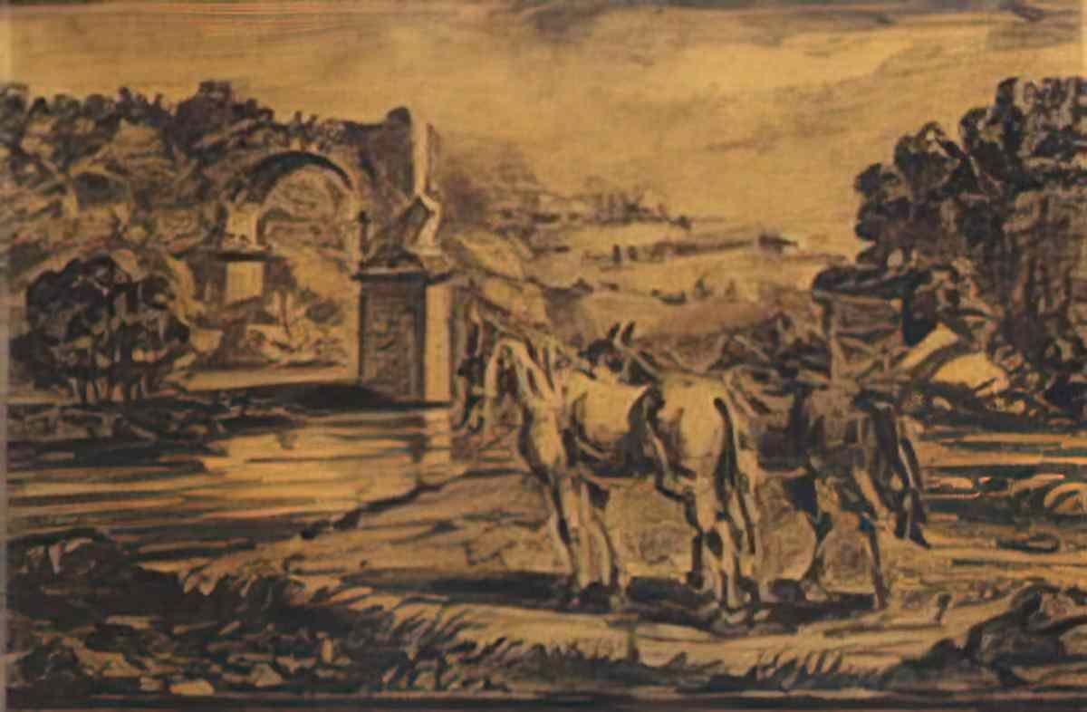 giorgio de chirico cavalli nella campagna romana Art A4 Photo Print