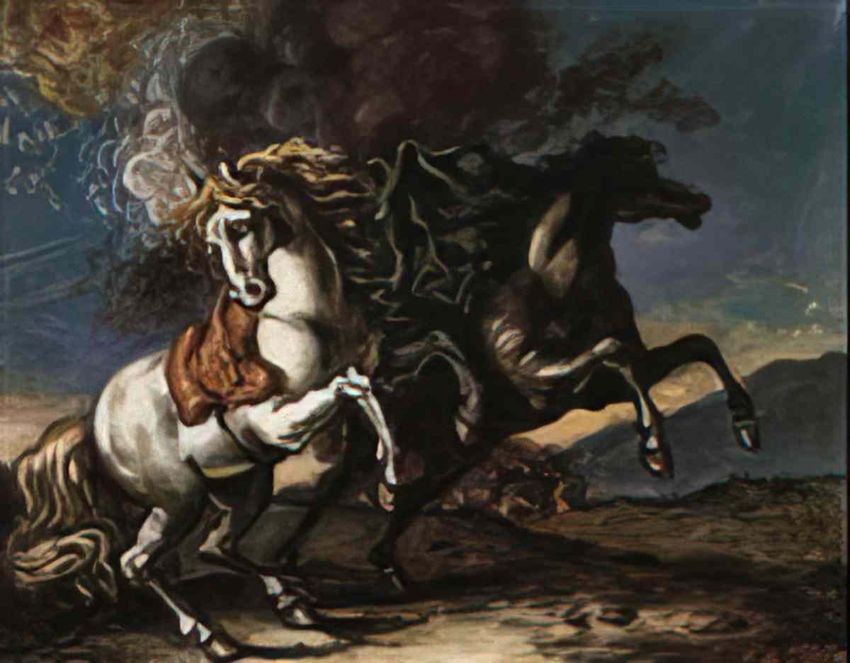 giorgio de chirico caccia al cinghiale wild boar hunt Art A4 Photo Print