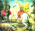 giorgio de chirico cavaliere e scudiero Art A4 Photo Print