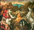 giorgio de chirico cavaliere e zebra sulla spiagia Art A4 Photo Print
