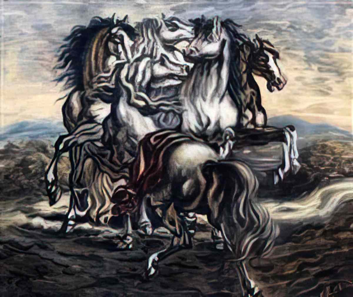 giorgio de chirico cavaliere frigio Art A4 Photo Print