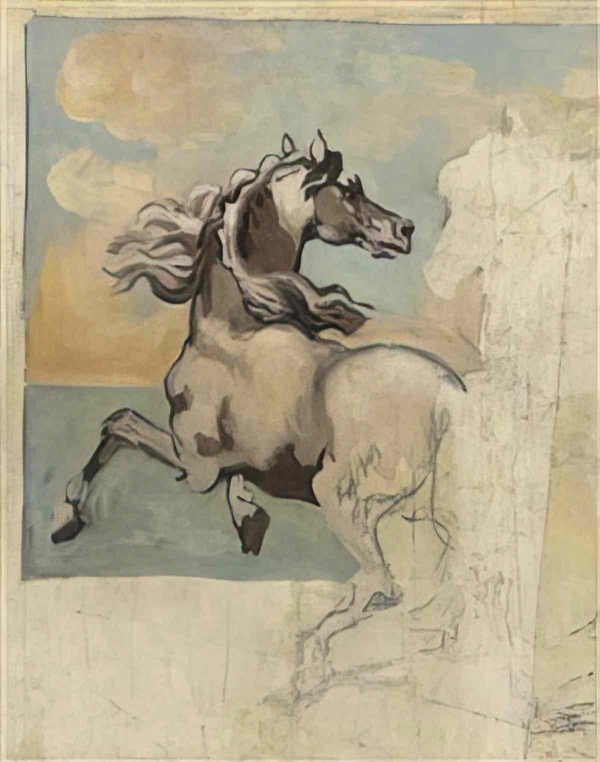 giorgio de chirico cavaliere fuggente Art A4 Photo Print
