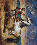 giorgio de chirico cavallo con uomo orientale A4 Photo Print