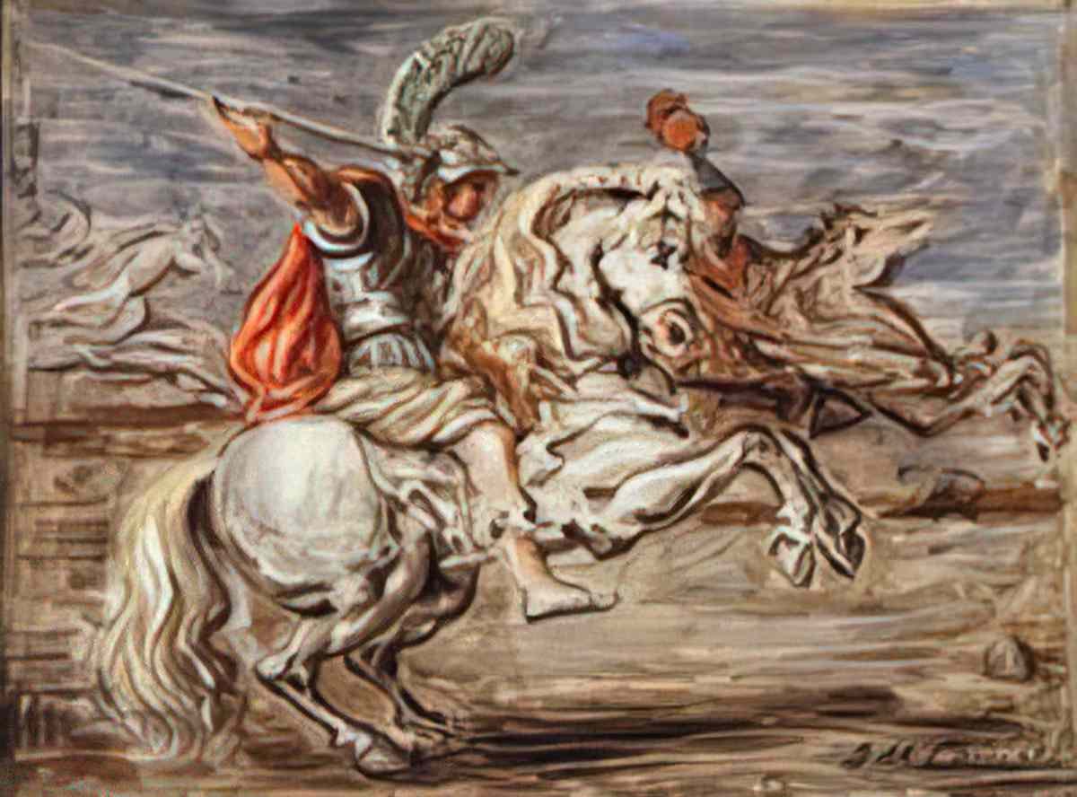 giorgio de chirico cavalli antichi antique horses Art A4 Photo Print