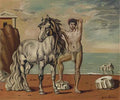 giorgio de chirico cavalli antichi in riva al mare Art A4 Photo Print