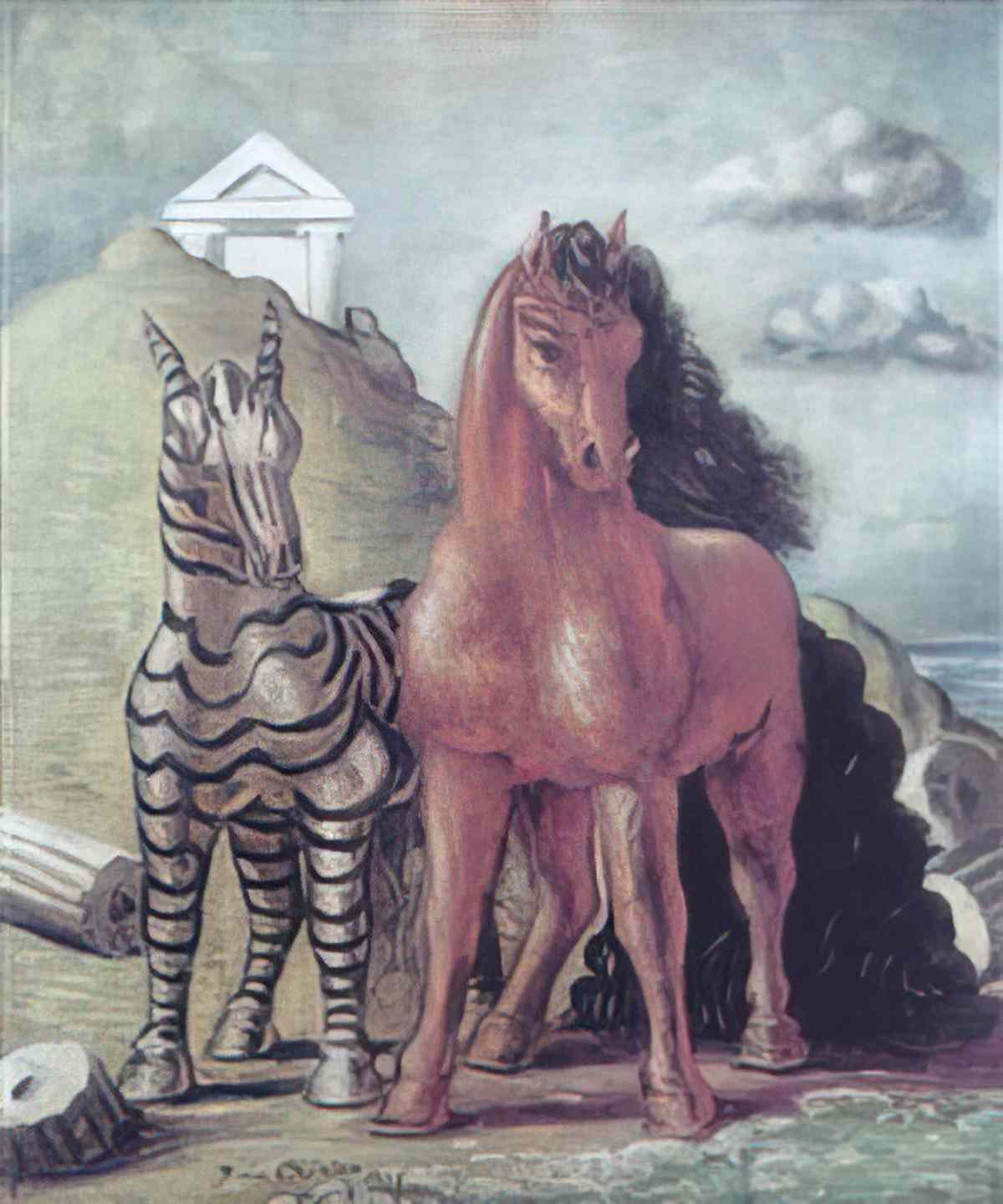 giorgio de chirico cavalli antichi2 Art A4 Photo Print