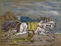giorgio de chirico cavallo fuggente1 Art A4 Photo Print
