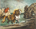 giorgio de chirico cavallo in riva al mare1 Art A4 Photo Print