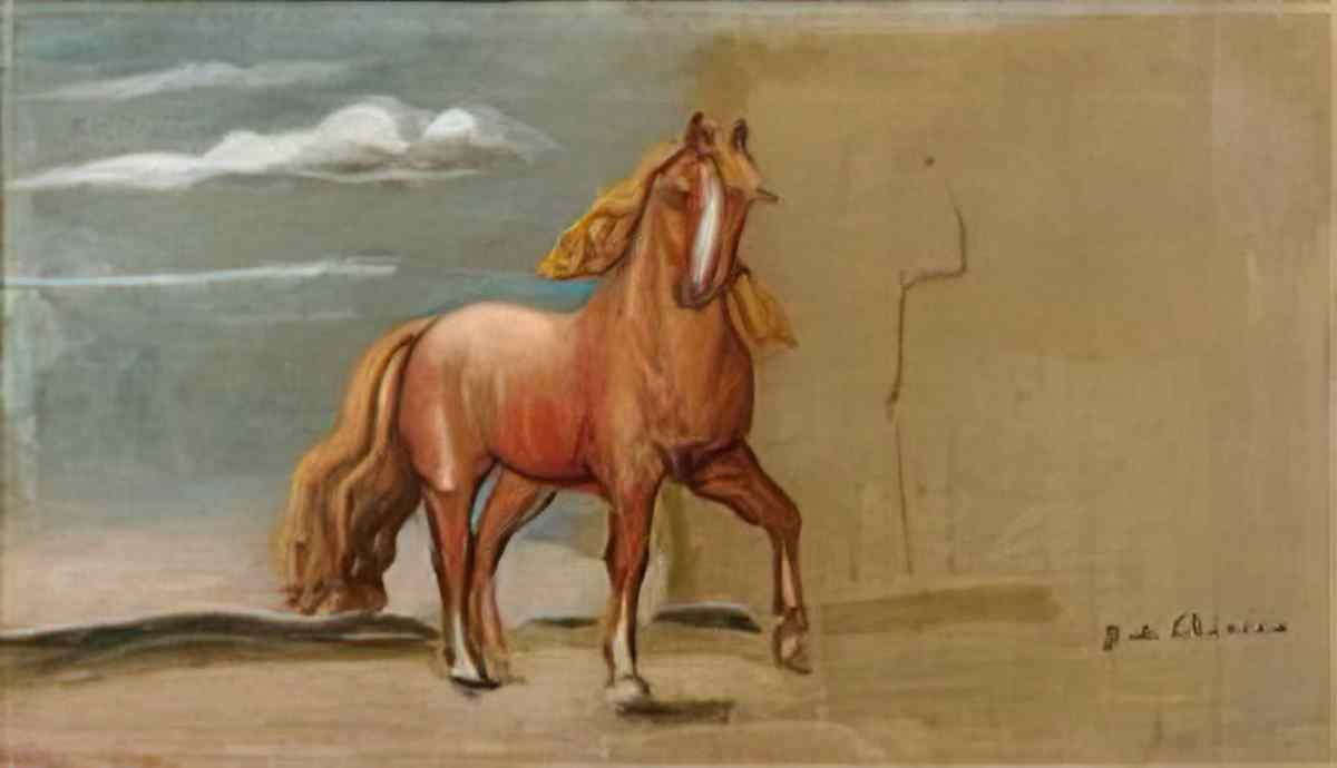 giorgio de chirico cavallo in riva al mare6 Art A4 Photo Print