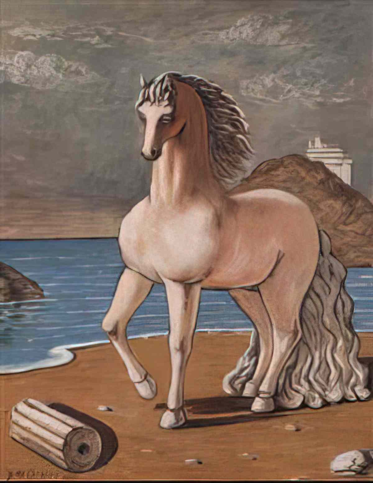 giorgio de chirico cavallo in riva al mare7 Art A4 Photo Print