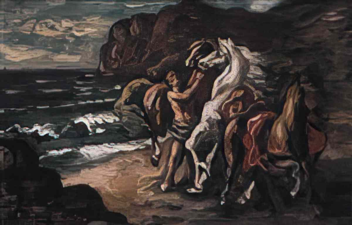 giorgio de chirico cavalli in riva al mare11 Art A4 Photo Print