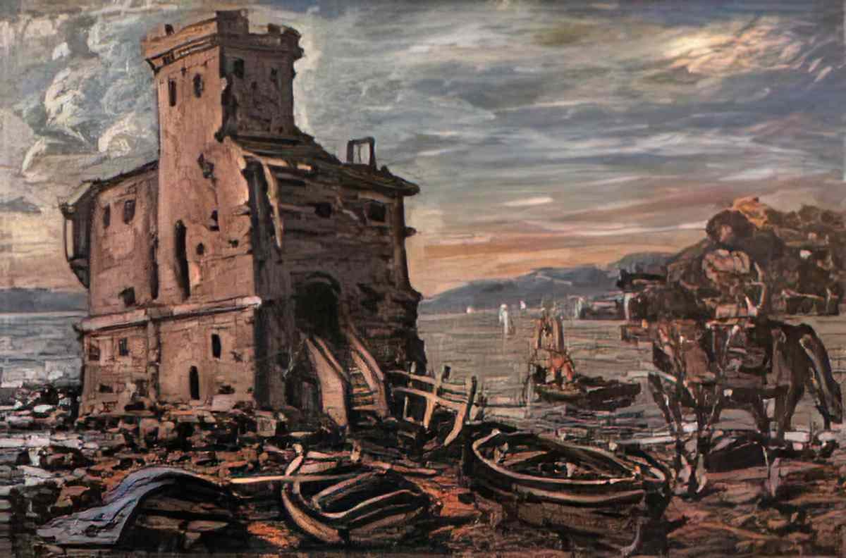 giorgio de chirico cavalli in riva al mare24 Art A4 Photo Print