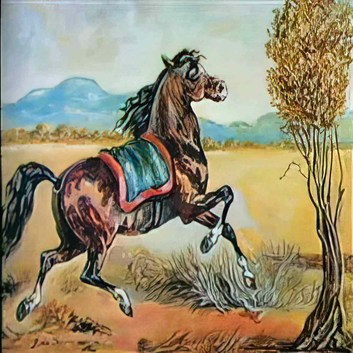 giorgio de chirico cavalli in riva al mare13 Art A4 Photo Print