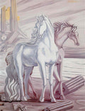 giorgio de chirico cavalli in riva al mare2 Art A4 Photo Print