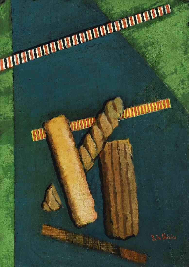 giorgio de chirico composizione con biscotti e mostrine composition