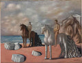 giorgio de chirico cavalli presso un lago Art A4 Photo Print