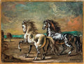 giorgio de chirico due cavalli anni sessanta Art A4 Photo Print