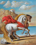 giorgio de chirico due cavalli in riva al mare3 Art A4 Photo Print