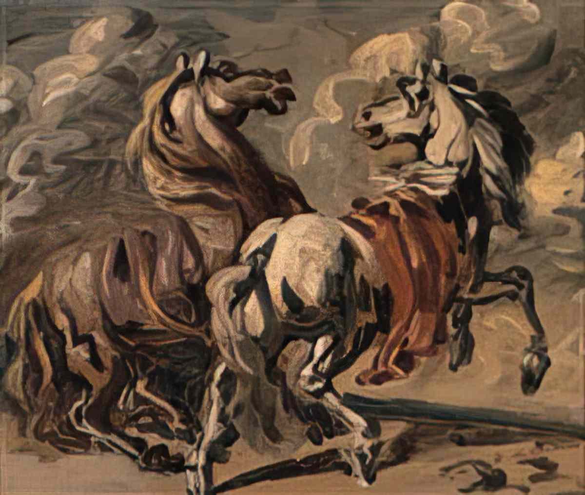 giorgio de chirico cavallo con drappo rosso2 Art A4 Photo Print