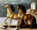 giorgio de chirico cavallo con giovane scudiere Art A4 Photo Print