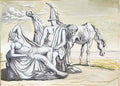 giorgio de chirico cavallo con palafreniere orientale1 Art A4 Photo Print