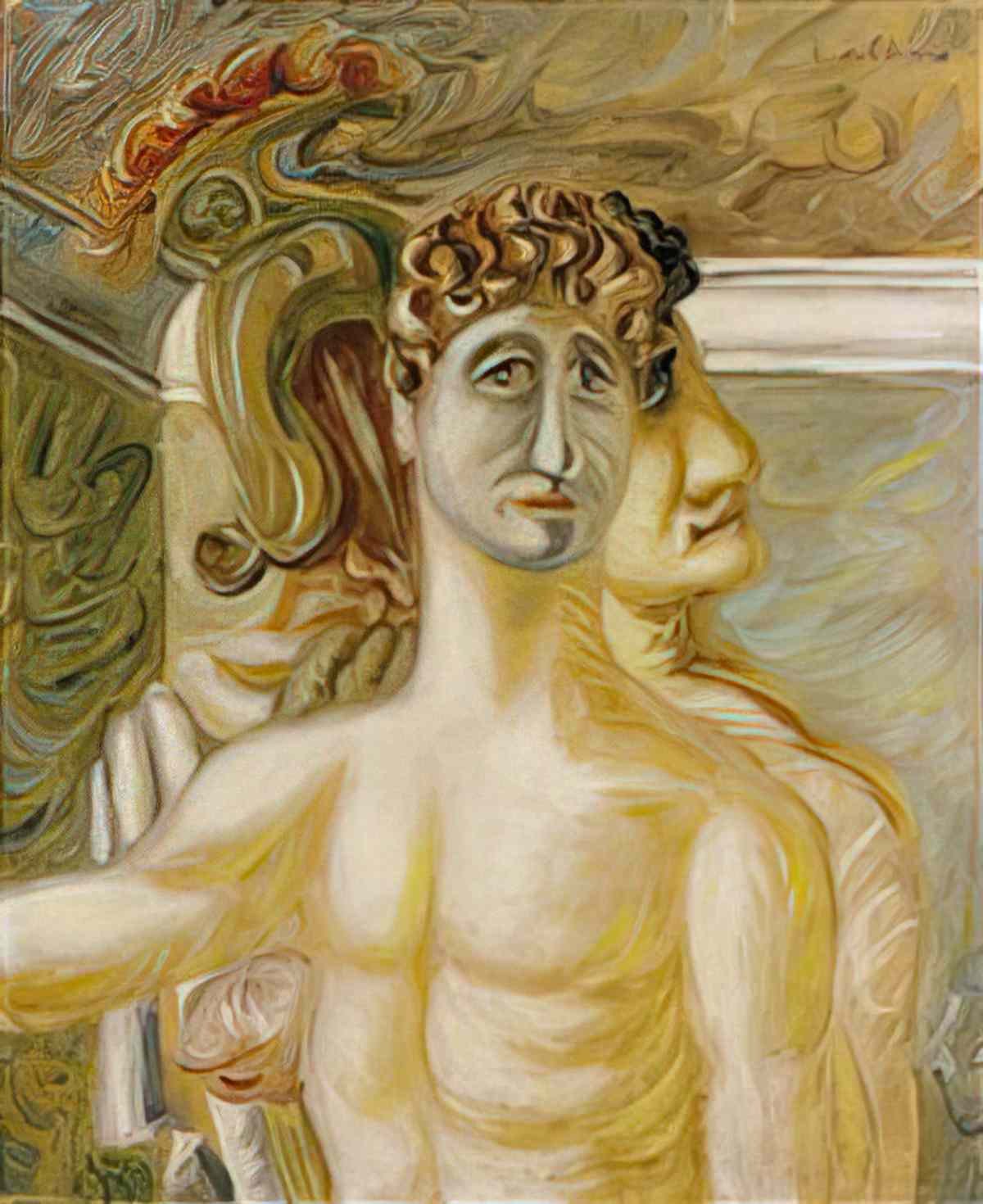 giorgio de chirico cavallo con sella rossa vicino al mare Art A4 Photo Print