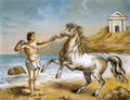 giorgio de chirico cavallo dal drappo rosso Art A4 Photo Print