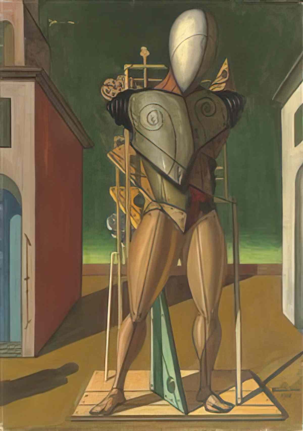 giorgio de chirico cavallo e cavaliere alla fonte Art A4 Photo Print