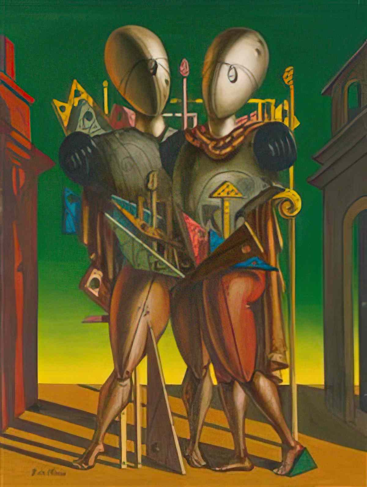 giorgio de chirico cavallo e cavaliere Art A4 Photo Print