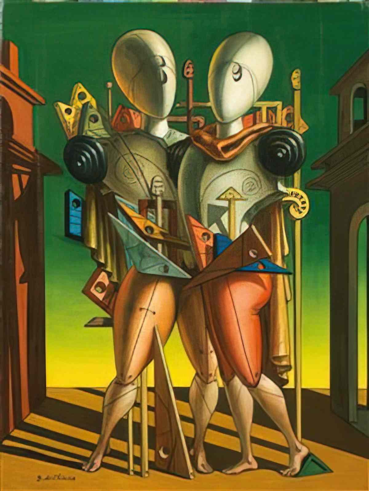 giorgio de chirico cavallo e cavaliere in un bosco Art A4 Photo Print
