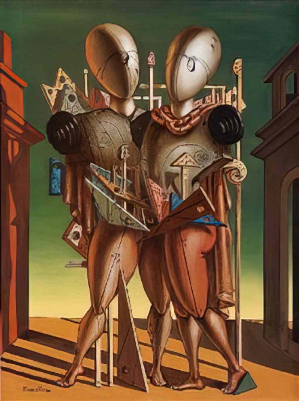 giorgio de chirico cavallo e cavaliere3 Art A4 Photo Print