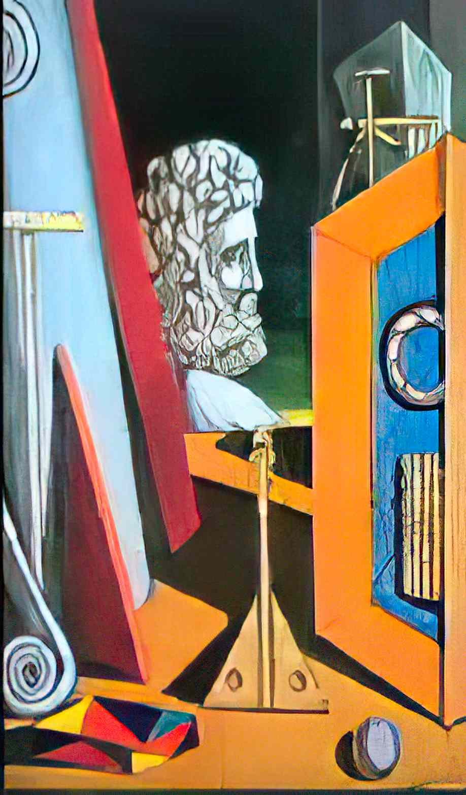 giorgio de chirico figura di giove con oggetti metafisici Art A4 Photo Print