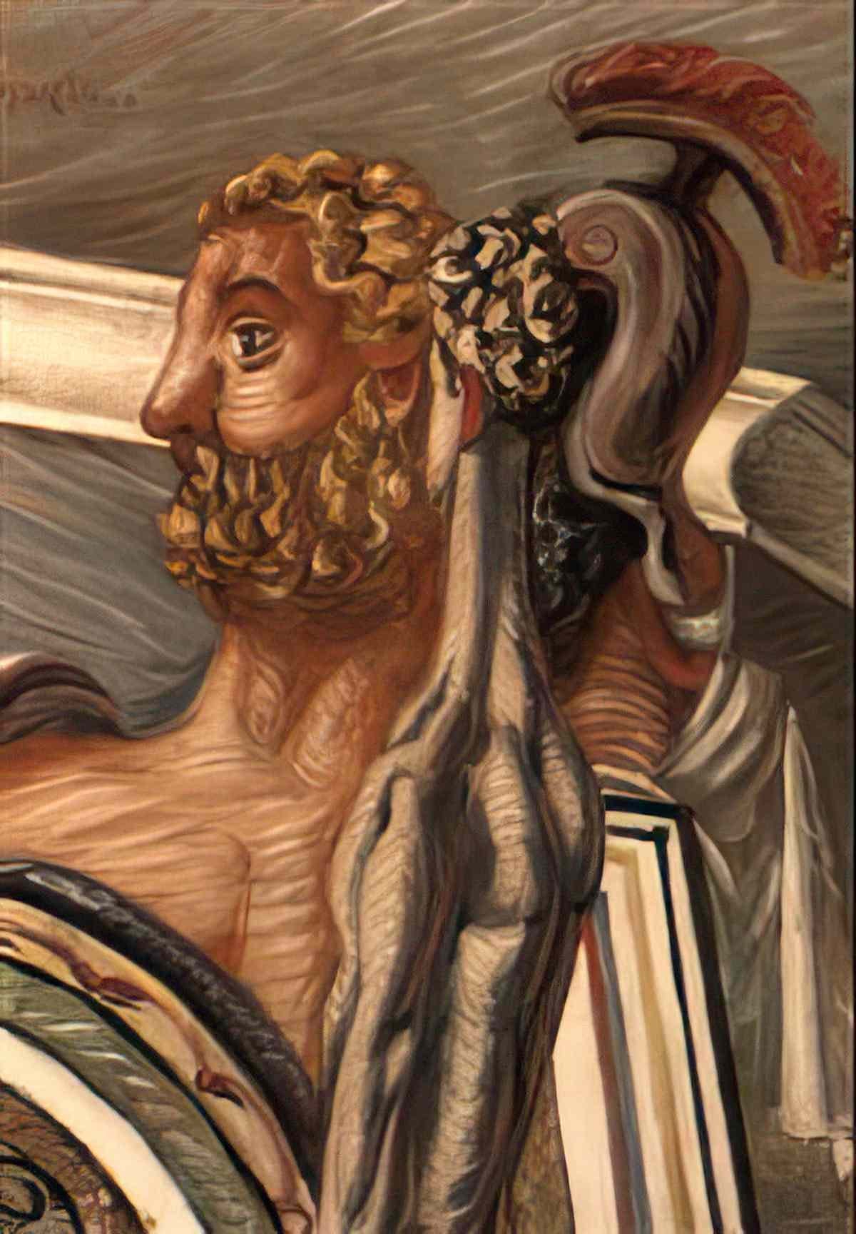 giorgio de chirico gladiateur et philosophe Art A4 Photo Print