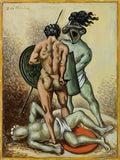 giorgio de chirico cavallo sulla spiaggia Art A4 Photo Print