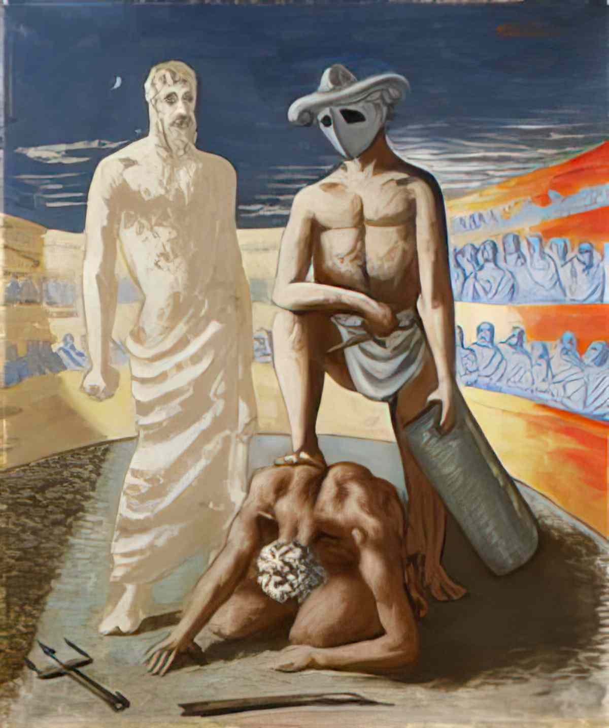 giorgio de chirico cheval et cavalier su uno spiaggia Art A4 Photo Print