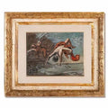 giorgio de chirico deux chevaux sur la plage Art A4 Photo Print