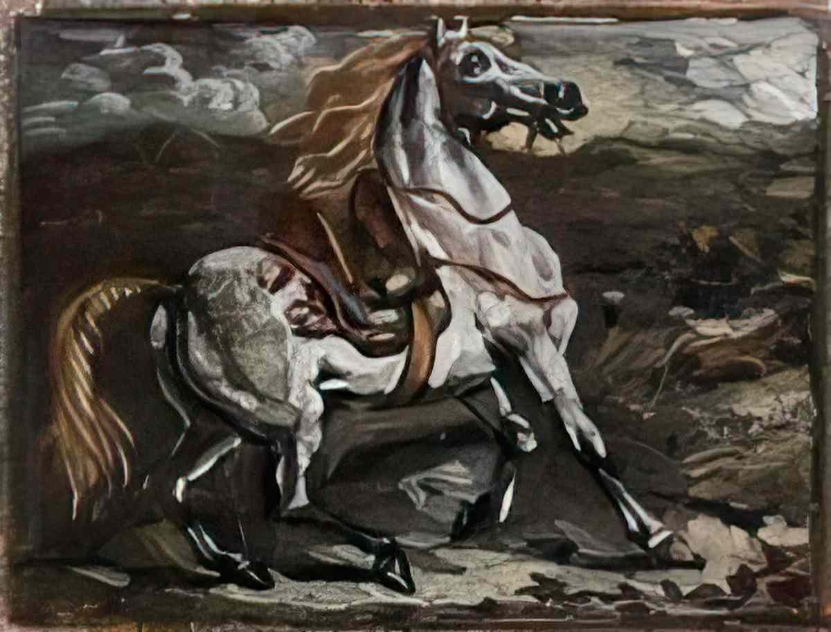 giorgio de chirico il cavallo bianco Art A4 Photo Print