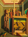 giorgio de chirico interno metafisico con officine1 Art A4 Photo Print