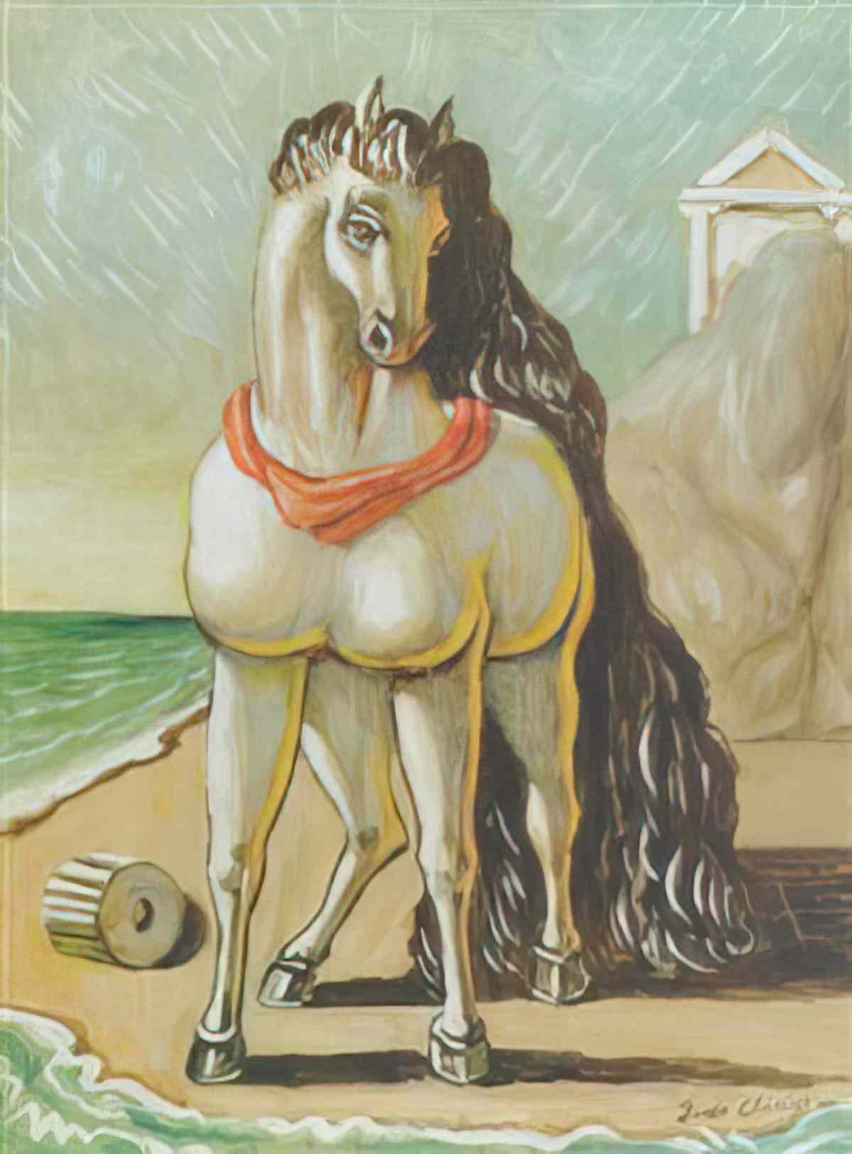 giorgio de chirico gladiatori in riva al mare Art A4 Photo Print