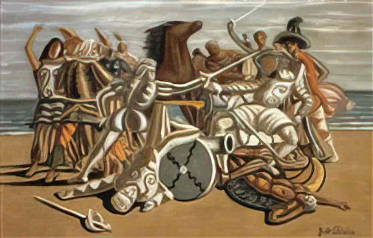 giorgio de chirico guerrieri e filosofi Art A4 Photo Print