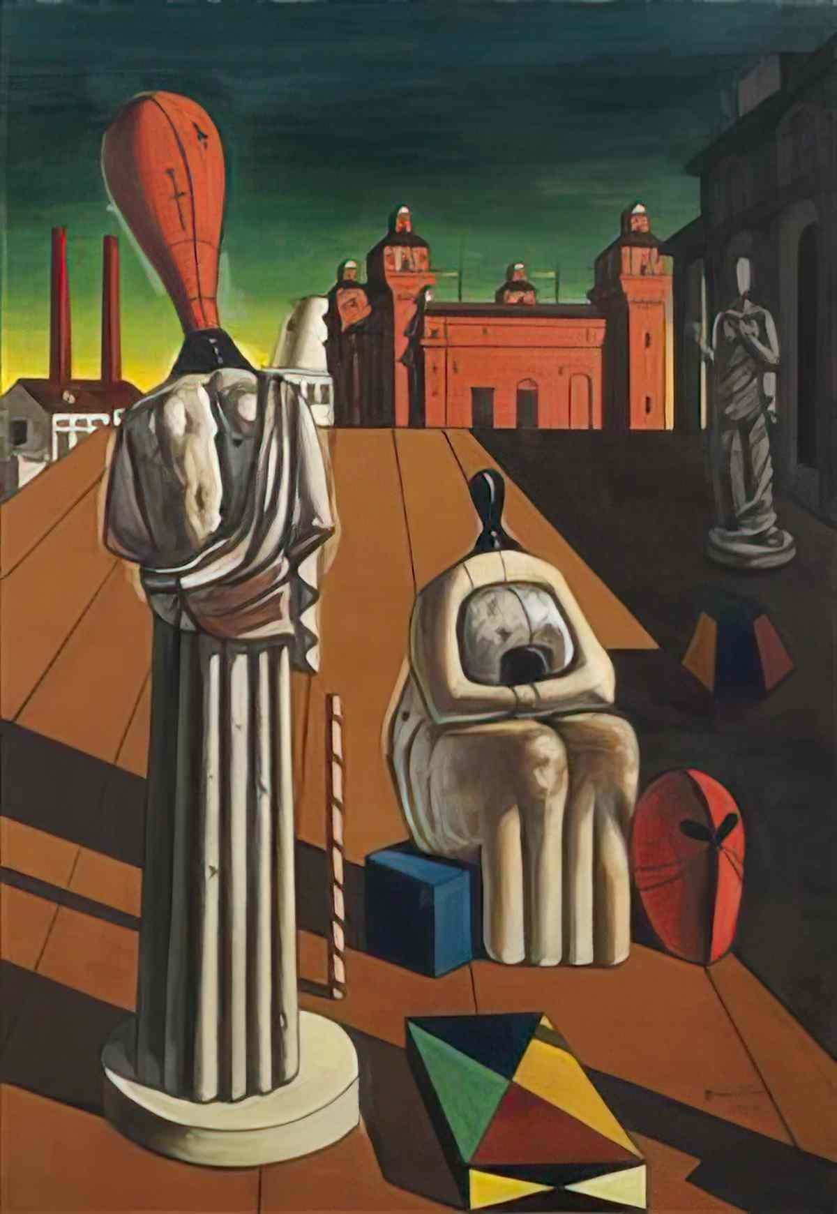 giorgio de chirico i pesci sacri Art A4 Photo Print